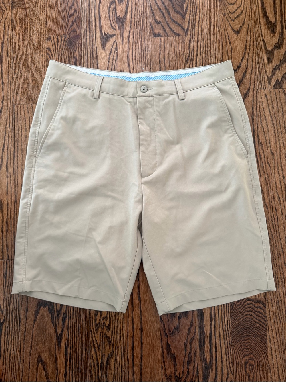 FootJoy Men's Flat-Front Khaki Golf Shorts